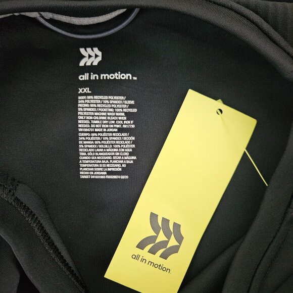 All In Motion Mens Athletic Long Sleeve Black Crewneck Pullover XXL Soft Sports - Picture 9 of 11